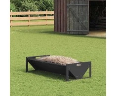 Gyvulių pašarų lova Juoda 108 x 50 x 28 cm
