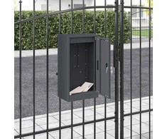 mailbox su saugykla Antracitas 30 x 20 x 55 cm Plienas