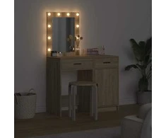 Makiažo stalas 2 pcs Ruda 50 x 41 x 135 cm Apdirbta mediena