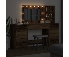 Makiažo stalas 3 vnt. Senas medis 78,5 x 41 x 135 cm