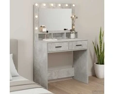 Makiažo stalas Betono pilka 79 x 41 x 135 cm Apdirbta mediena