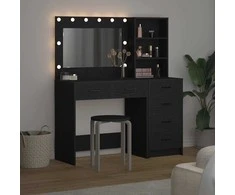 Makiažo stalas Juoda 78.5 x 41 x 135 cm Apdirbta mediena