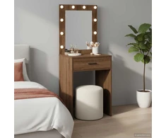 Makiažo stalas Rudas ąžuolas 50 x 41 x 135 cm Apdirbta mediena