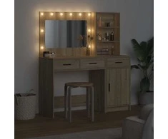 Makiažo stalas 2 vnt. Ruda 78,5 x 41 x 135 cm Apdirbta mediena