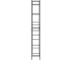 Malkų lentyna Juoda 100x30x209 cm Plienas