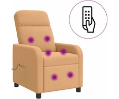 Masažinis atlošiamasis krėslas Smėlio Bouclé