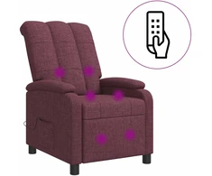 Masažinis atlošiamasis krėslas Violetinė Audinys