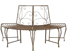 Lauko baldų komplektas Medžio suolelis 4-Vietų skaičius 160 x 80 x 89 cm Plienas