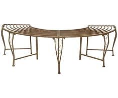 Lauko baldų komplektas Medžio suolelis 4-Vietų skaičius 160 x 80 x 44 cm Plienas