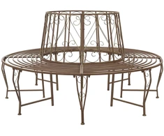 Lauko baldų komplektas Medžio suolelis 8-Vietų skaičius Ø 160 x 89 cm Plienas