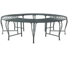 Lauko baldų komplektas Medžio suolelis 8-Vietų skaičius Ø 160 x 44 cm Plienas