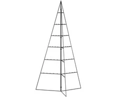 Metalinė Kalėdų eglutė, juodos spalvos, 140 cm