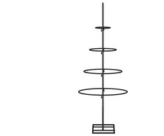 Metalinė Kalėdų eglutė, juodos spalvos, 60 cm