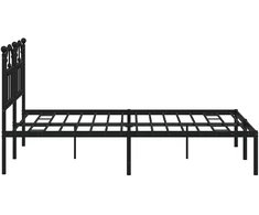 Lova Metalinis lovos rėmas su galvūgaliu, juodos spalvos, 135x190cm