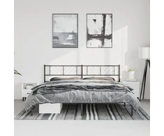 Lova Metalinis lovos rėmas su galvūgaliu, juodos spalvos, 183x213cm