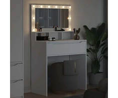 Miegamojo persirengimo stalai Balta 80 x 39,6 x 135 cm