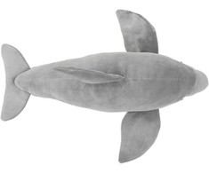 Minkštas žaislinis delfinas, pilkas, pliušinis