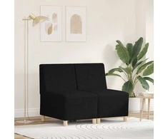 Modulinis sofa vienetas be rankų 2 pcs Juoda 55 x 74 x 82 cm