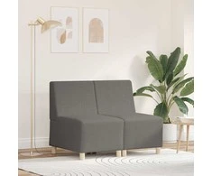 Modulinis sofa vienetas be rankų 2 pcs Šviesiai pilka