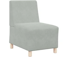 Modulinis sofa vienetas be rankų 2 pcs Šviesiai pilka