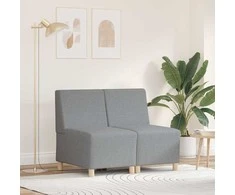 Modulinis sofa vienetas be rankų 2 pcs Šviesiai pilka