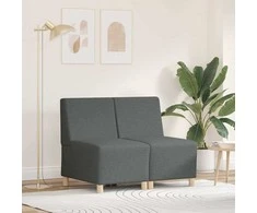 Modulinis sofa vienetas be rankų 2 pcs Tamsiai pilka