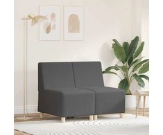 Modulinis sofa vienetas be rankų 2 pcs Tamsiai pilka