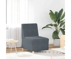 Modulinis sofa vienetas be rankų 2 pcs Tamsiai pilka