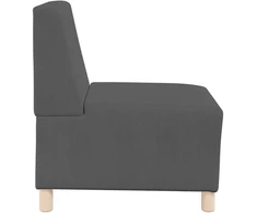 Modulinis sofa vienetas be rankų 2 pcs Tamsiai pilka