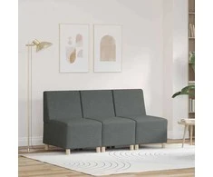 Modulinis sofa vienetas be rankų 3 pcs Tamsiai pilka