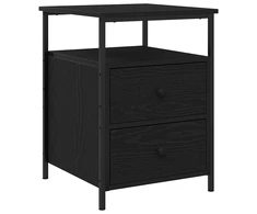Naktinis staliukas 2 pcs juoda ąžuolo 44 x 45 x 60 cm