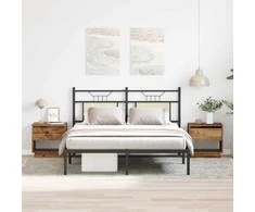 Naktinis staliukas su stalčių 2 pcs Senas medis 45 x 34 x 44 cm