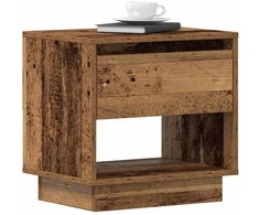 Naktinis staliukas su stalčių 2 pcs Senas medis 45 x 34 x 44 cm