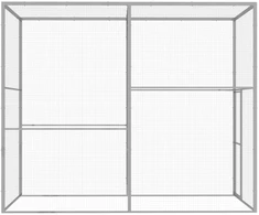 Narvas katėms, 3x1,5x2,5m, galvanizuotas plienas