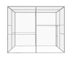 Narvas katėms, 3x3x2,5m, galvanizuotas plienas