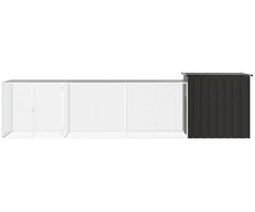 Narvas viščiukams, antracito, 400x91x100cm, plienas