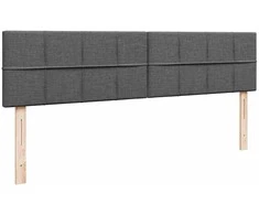 Osmanų lova su čiužiniu Tamsiai pilkas 200x200 cm audinys