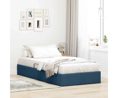 Otomano lovos rėmas su saugykla Mėlyna 100 x 200 cm audinys