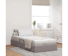 Otomano lovos rėmas su saugykla Taupe 100 x 200 cm audinys