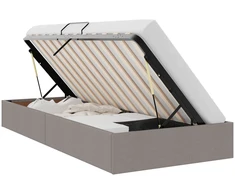 Otomano lovos rėmas su saugykla Taupe 100 x 200 cm audinys