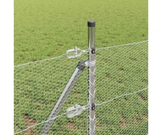 Heksagonalinė tvoros tvirtinimo sistema 10 x 0,8 m Sidabrinė