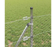 Heksagonalinė tvoros tvirtinimo sistema 25 x 0,4 m Sidabrinė