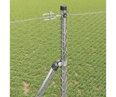 Tvora su stulpais Sidabro 1.2 x 25 m PVC dengtas plienas 3352959