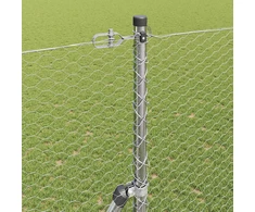 Heksagonalinė tvoros tvirtinimo sistema 25 x 1,6 m Sidabrinė