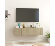 TV staliukas Pakabinamos televizoriaus spintelės, 2vnt., ąžuolo, 60x30x30cm