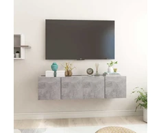 TV staliukas Pakabinamos televizoriaus spintelės, 2vnt., pilkos, 60x30x30cm
