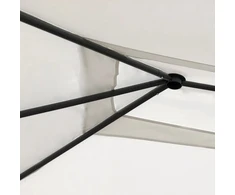 Pavėsinė su stulpų uždangalais, kreminė, 2,98x5,3x2,59m 160g/m²