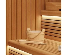 Pirties kibiras 2 pcs Ruda Kietas Pušies Medis ir Kanapės