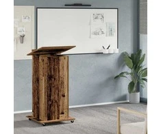 Podiumas su ratu Senas medis 55 x 55 x 107 cm Apdirbta mediena