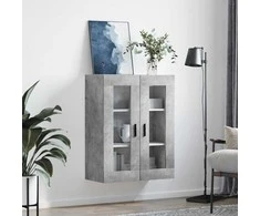 Prie sienos montuojama spintelė, betono pilka, 69,5x34x90cm